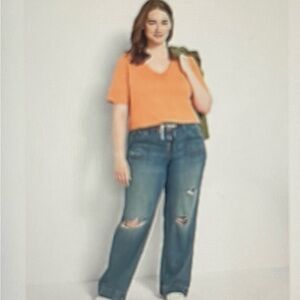 Lane Bryant: Pull on Wide Leg Jean in Long